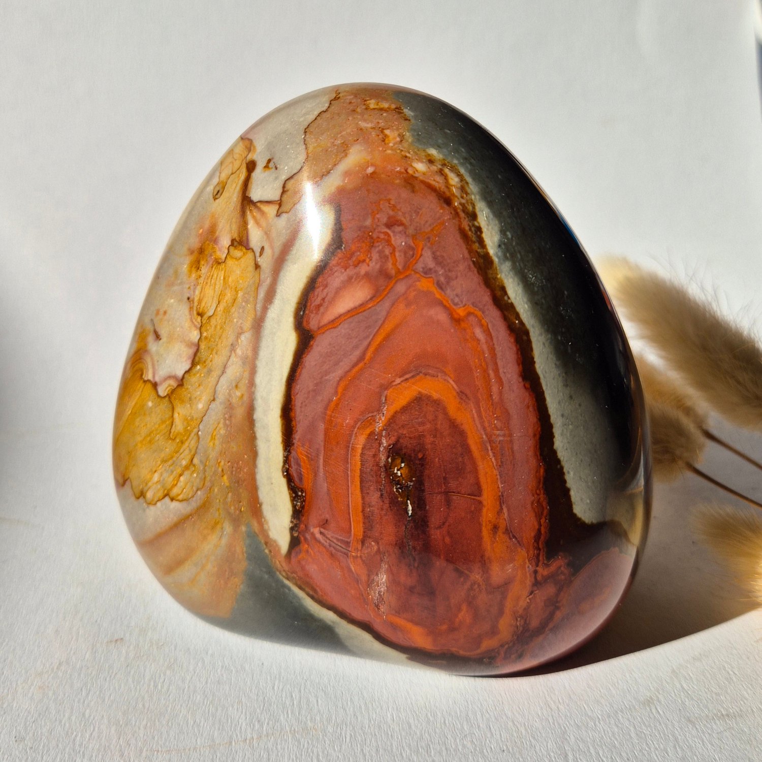 Moonlight Gemstones Edelsteen Spiritueel Statement piece Polychrome Ocean Jasper Freeform – 672g Meerkleurig