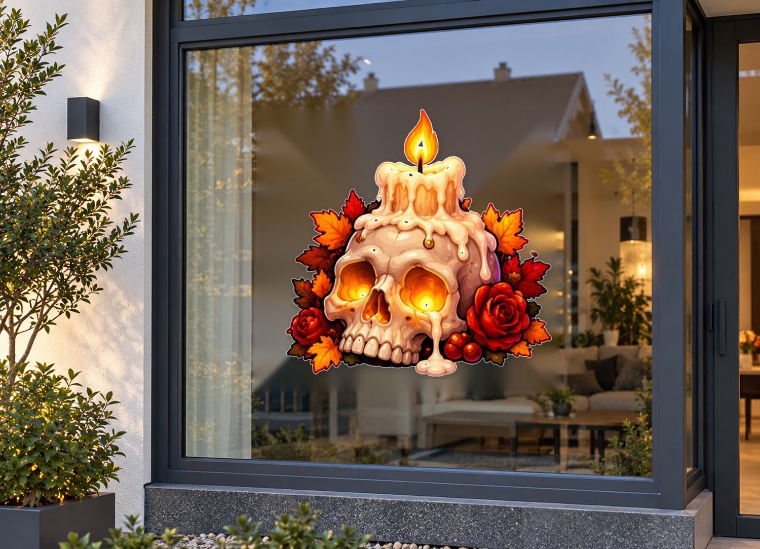 De Stickerman Halloween Raamsticker 30cm Breed Herbruikbaar Weerbestendig (CV3) Multi