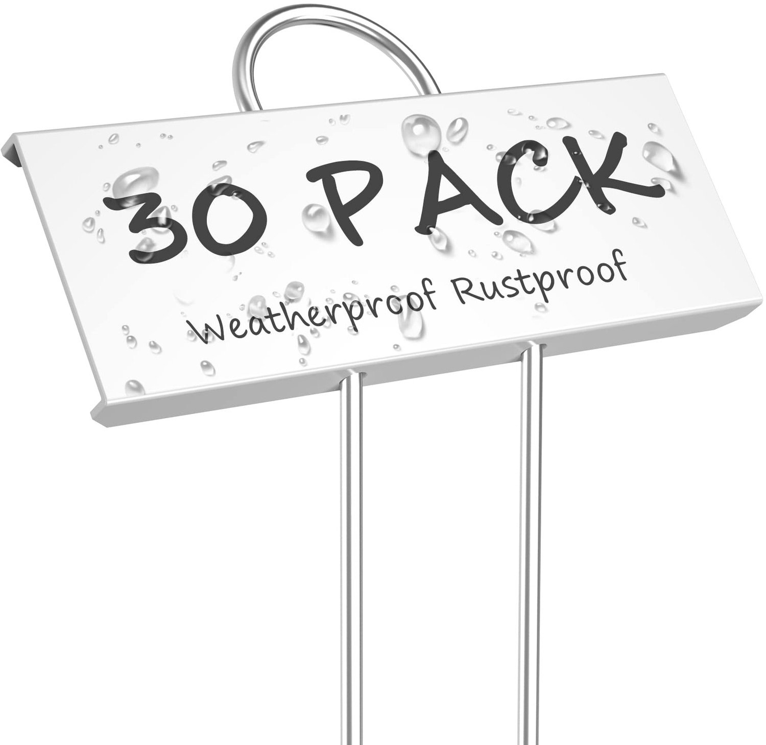 Famanu 30 stuks metalen plantenlabels, 26,9 cm tuinmarkeringen, herbruikbare kwekerijlabels voor groenten, kruiden, bloemen en zaden, ideaal voor het organiseren van je tuin