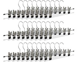 Relaxdays broekhanger - klemmen met antislip - 20 stuks - metaal