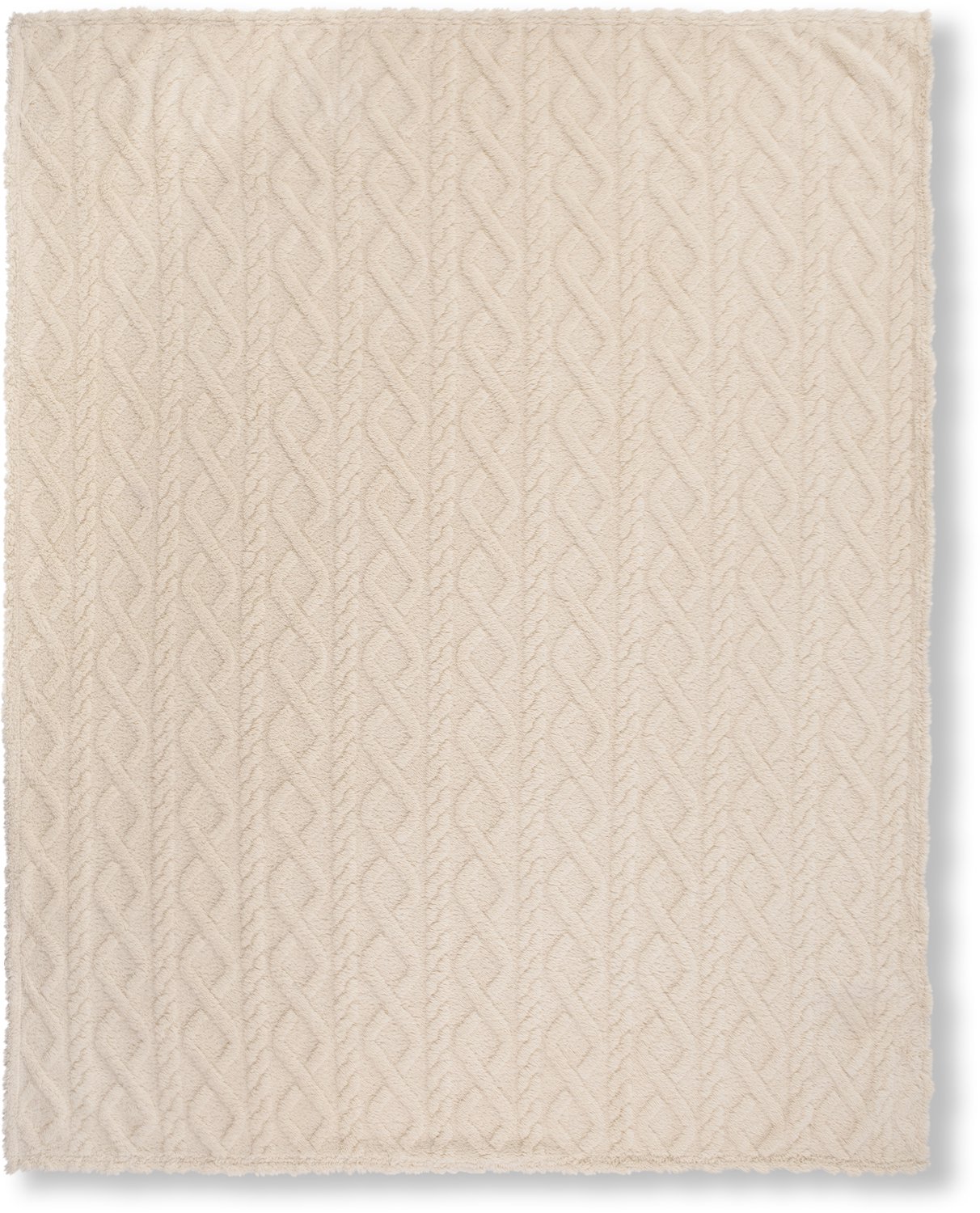 Descanso plaid jacquard teddy - 150x200 cm - Ecru - Teddy