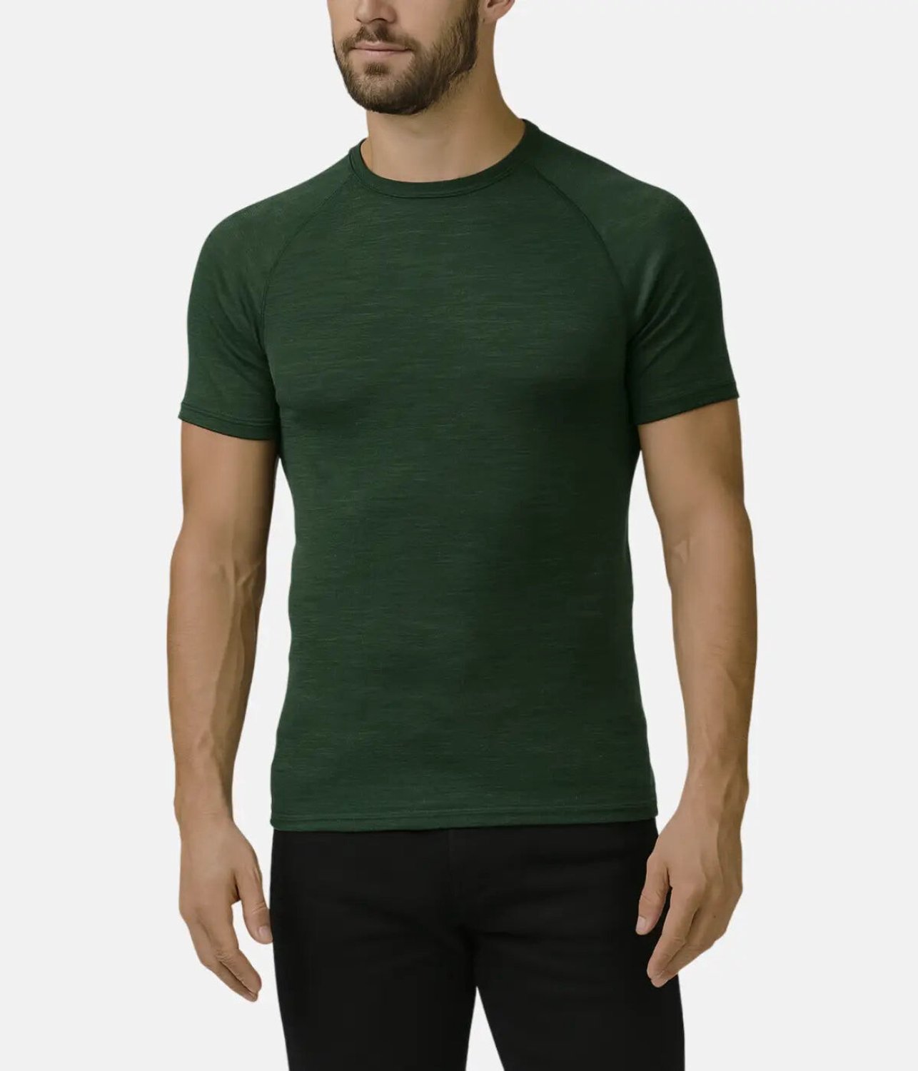 Thermowave Merino Warm thermo T-shirt - Heren - Forest Green - maat M
