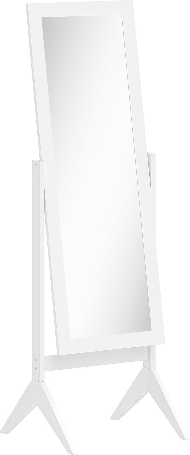 Homona Staande spiegel - Kantelbaar in 2 standen - MDF en glas - 47 x 46 x 148 cm - Wit