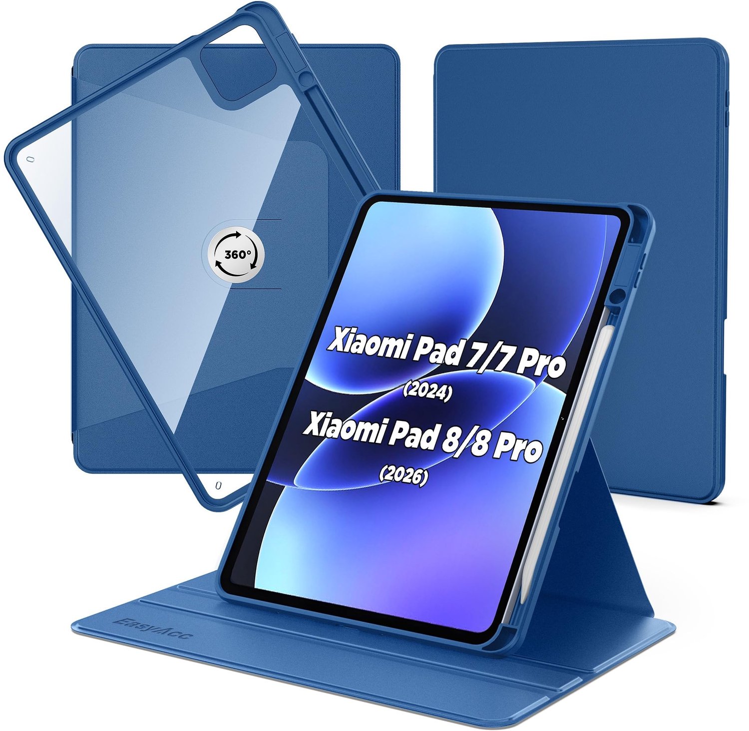 Draaibare Hoes voor Xiaomi iPad 7/7 Pro met Penhouder en Schokbestendige Rand