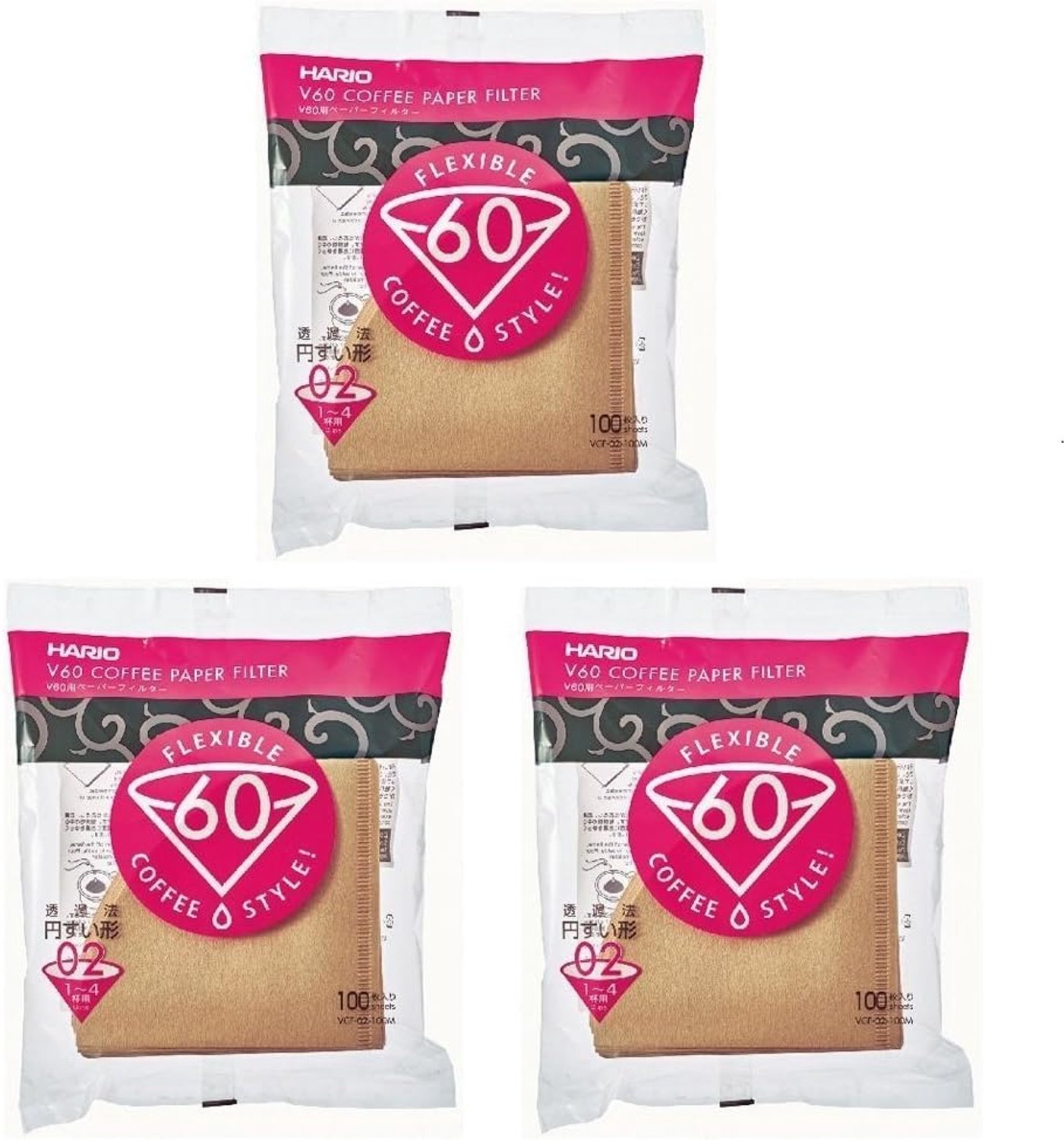 300x Koffiefilters Maat 02 - Natuurlijk Papier, Japanse Kwaliteit