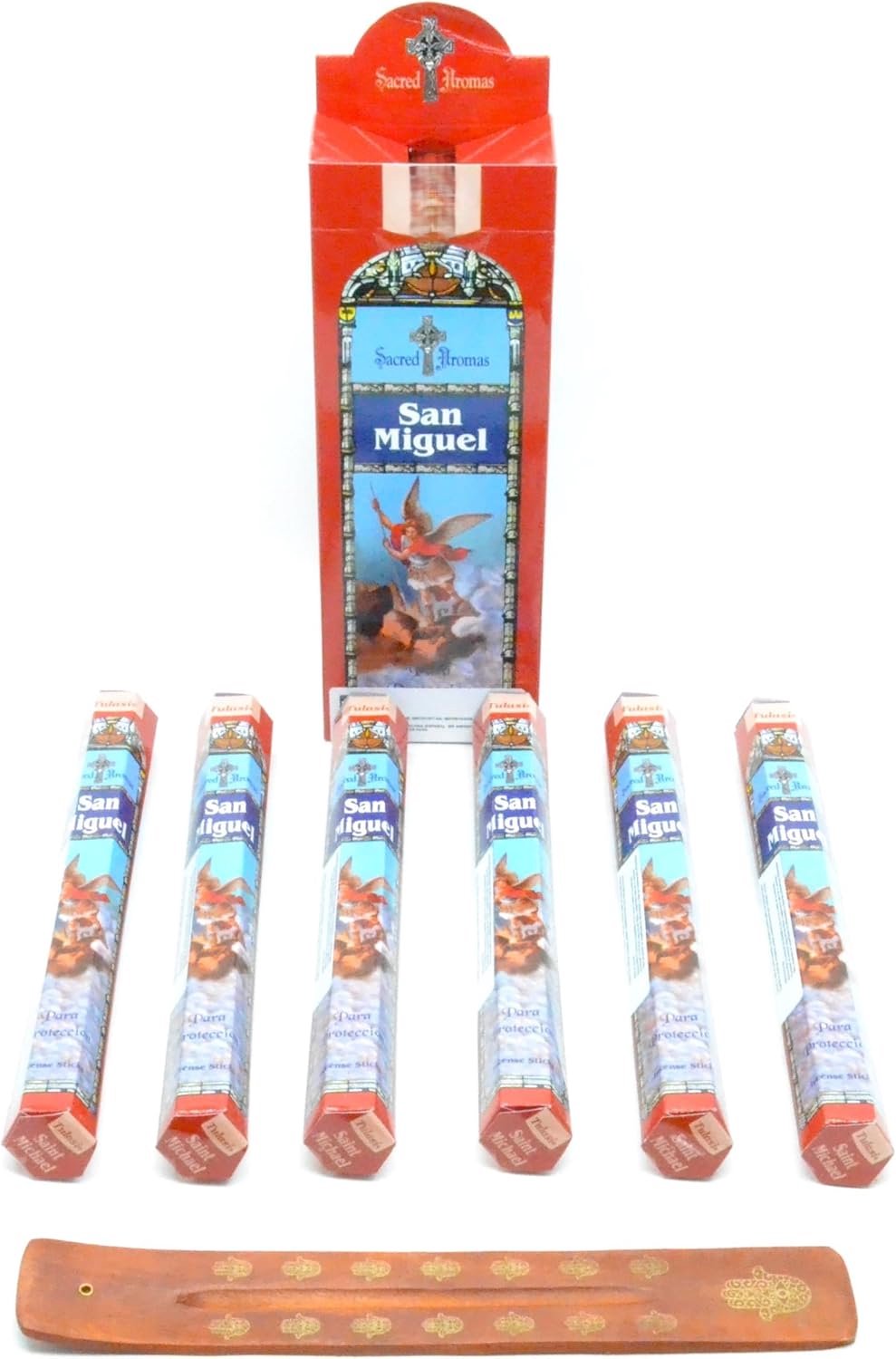 120x Heilige Engel Wierookstokjes met Houten Standbeeld