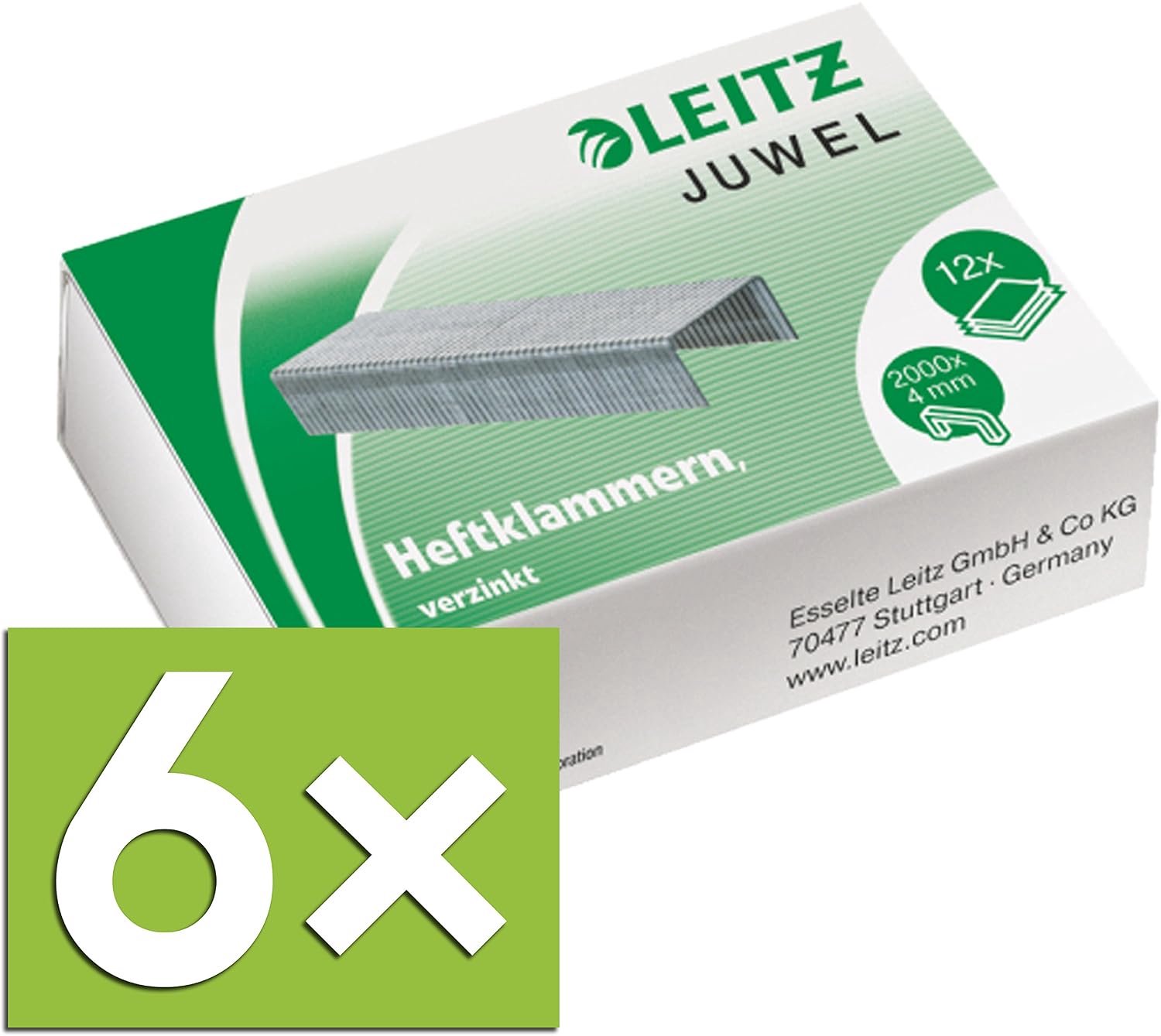 Leitz Juwel Nietjes Verzinkt 12.000 Stuks (6 Pakken / 4 mm)