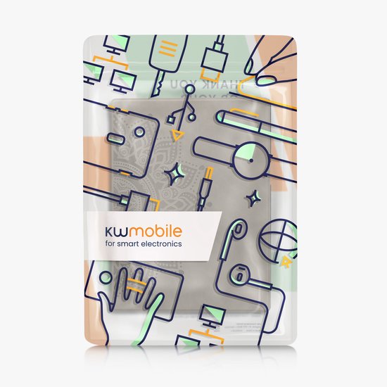 kwmobile e-reader hoesje geschikt voor Pocketbook InkPad One hoes - Ereader flip case met standaard - Kunstleren e reader cover - Opkomende Zon design in grijs — afbeelding 3