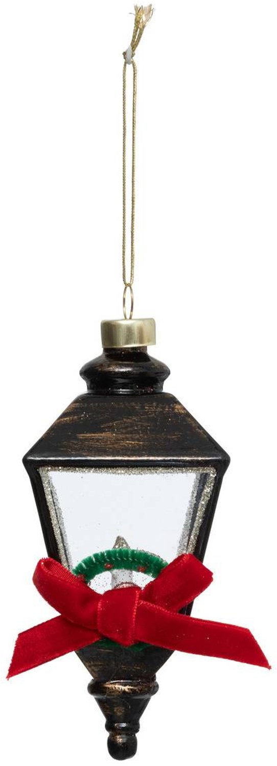 Feeric lights & Christmas Glaslantaarn in dennenboomvorm, hoogte 11 cm Noir