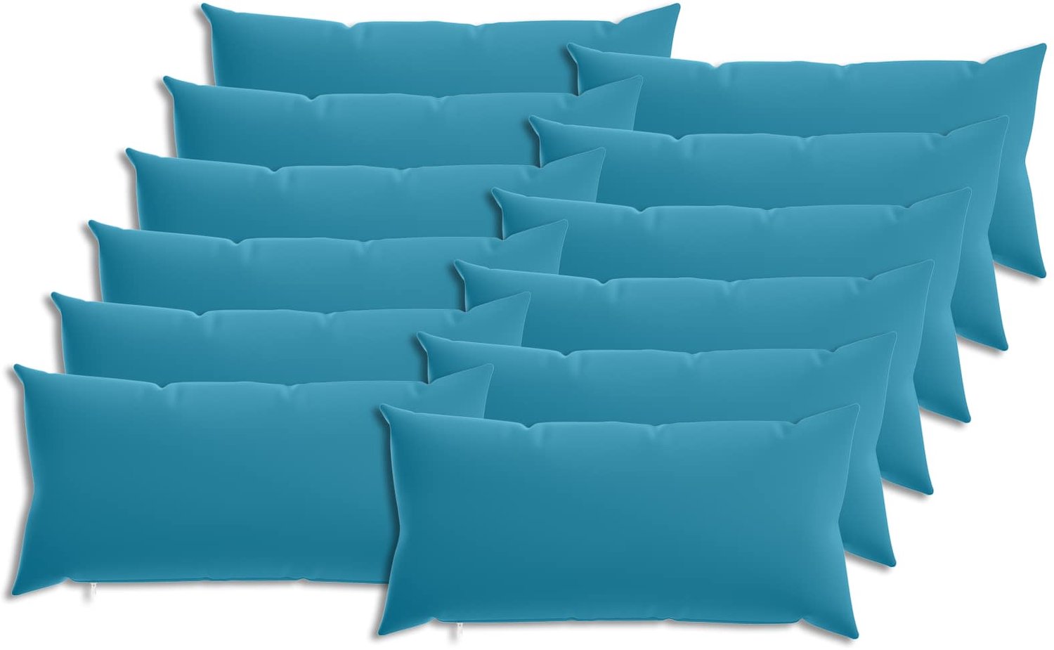 vidaXL Dekenkussen - 12 - st - HEERLEN - Lichtblauw - 40 - x - 80 - cm - Polyester