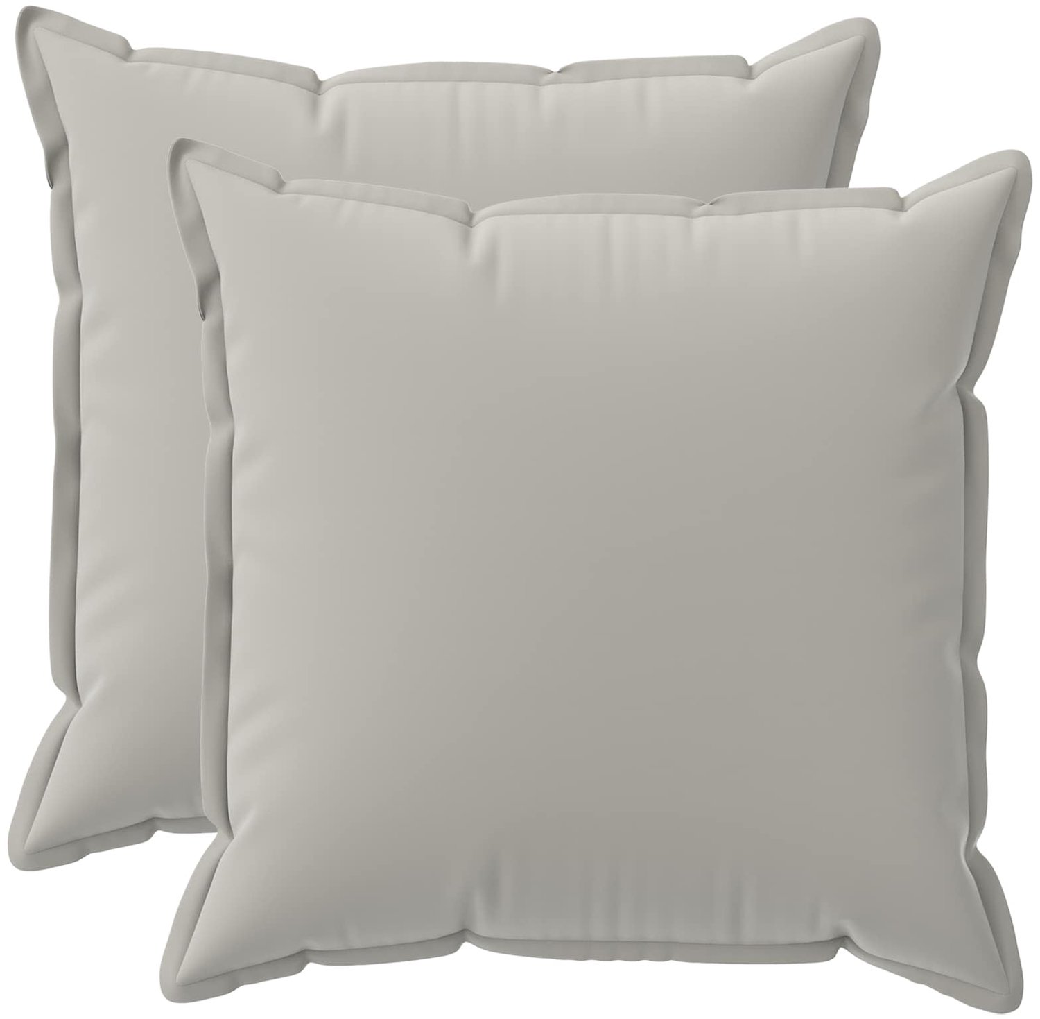 vidaXL Dekenkussen - 2 - st - HOUTEN - Grijs - 55 - x - 55 - cm - Polyester