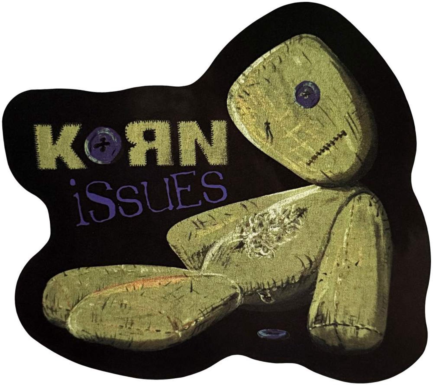 Korn - Issues Sticker - Zwart/Multicolours