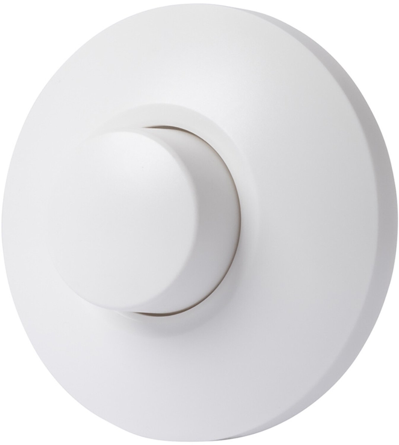 EcoDim - LED Vloerdimmer - ECO-DIM.09 - Fase Afsnijding RC - Enkel Knop - 0-50W - Rond - Mat Wit