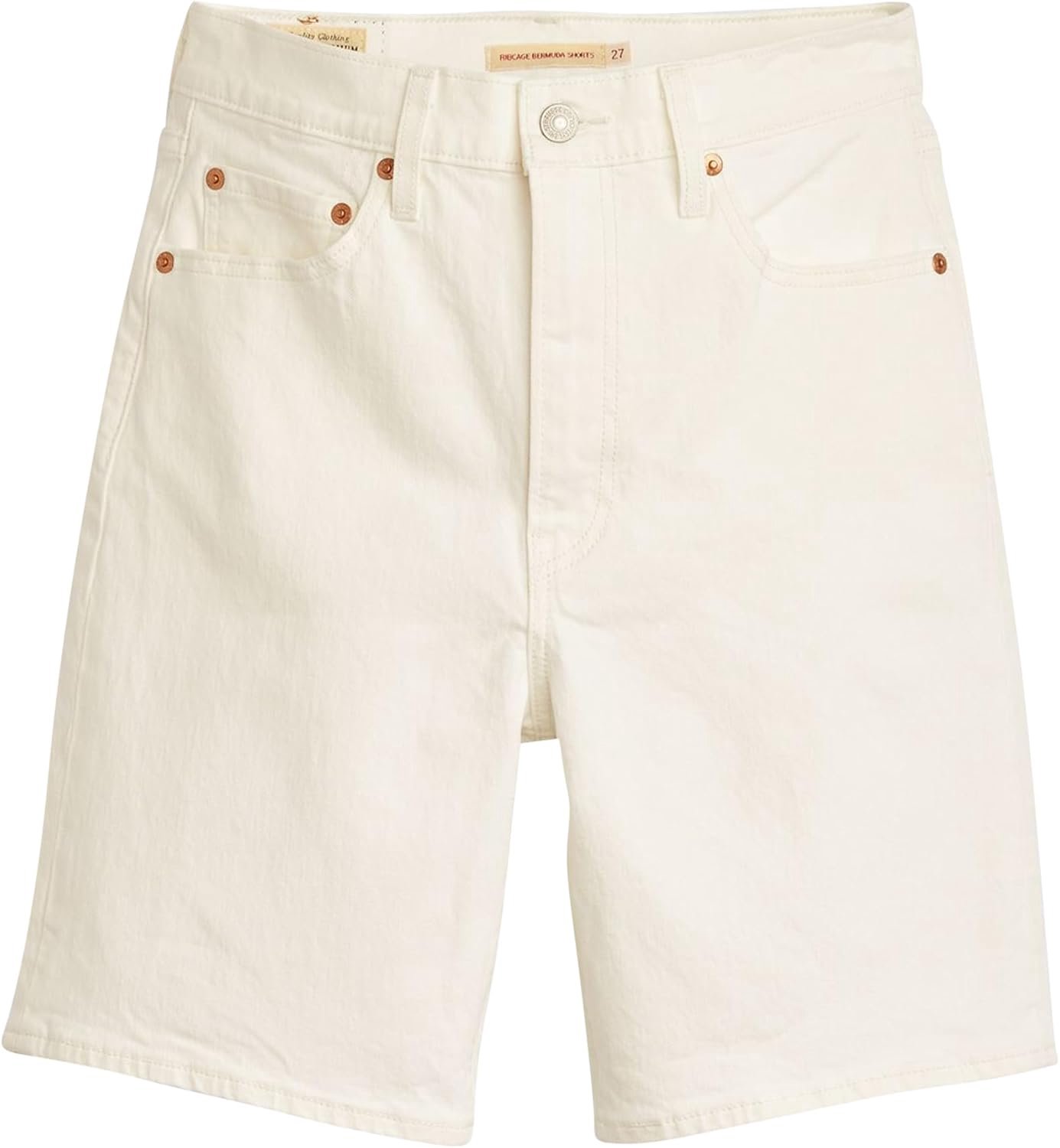 Levi’s Ribcage Bermuda Shorts Dames Hoge Taille Pisco Sour