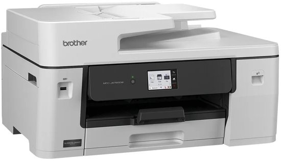 Brother MFC-J6760DW A3 inkjetprinter, wit en zwart met touchscreen display.