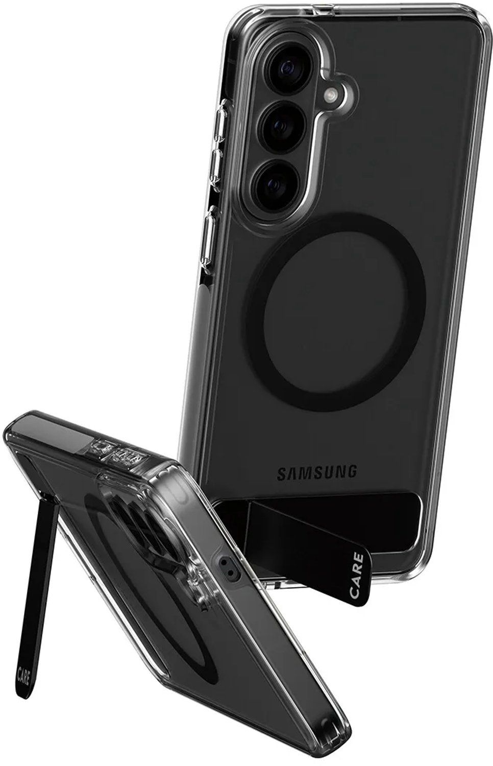 PanzerGlass CARE™ by ® Kickstand Case Transparent w. Qi Samsung Galaxy S26+ mobiele telefoon behuizingen Hoes Transparant