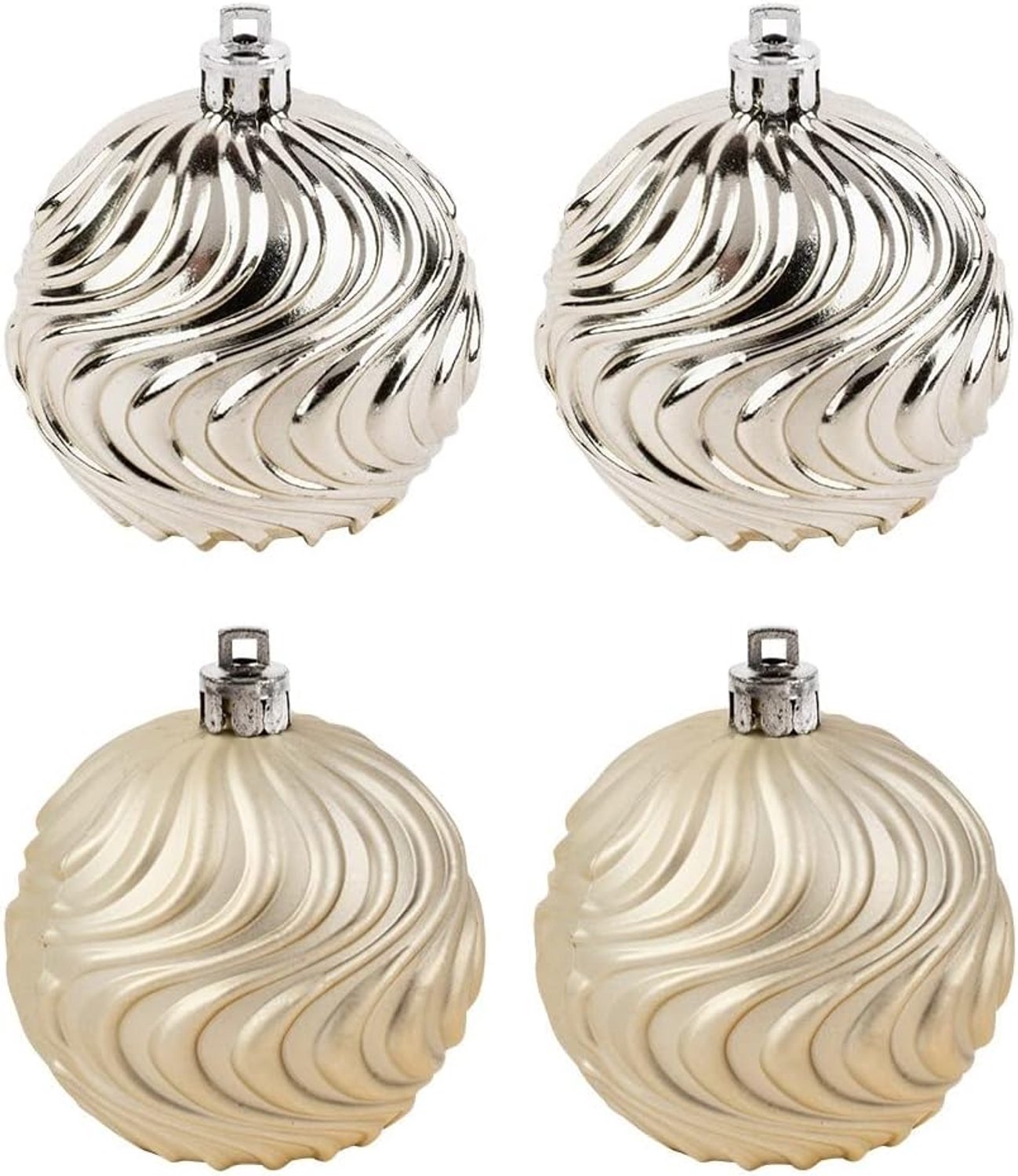 Ideen mit Herz Kerstballen Licht Goud Mat & Glans 6cm (4 stuks)