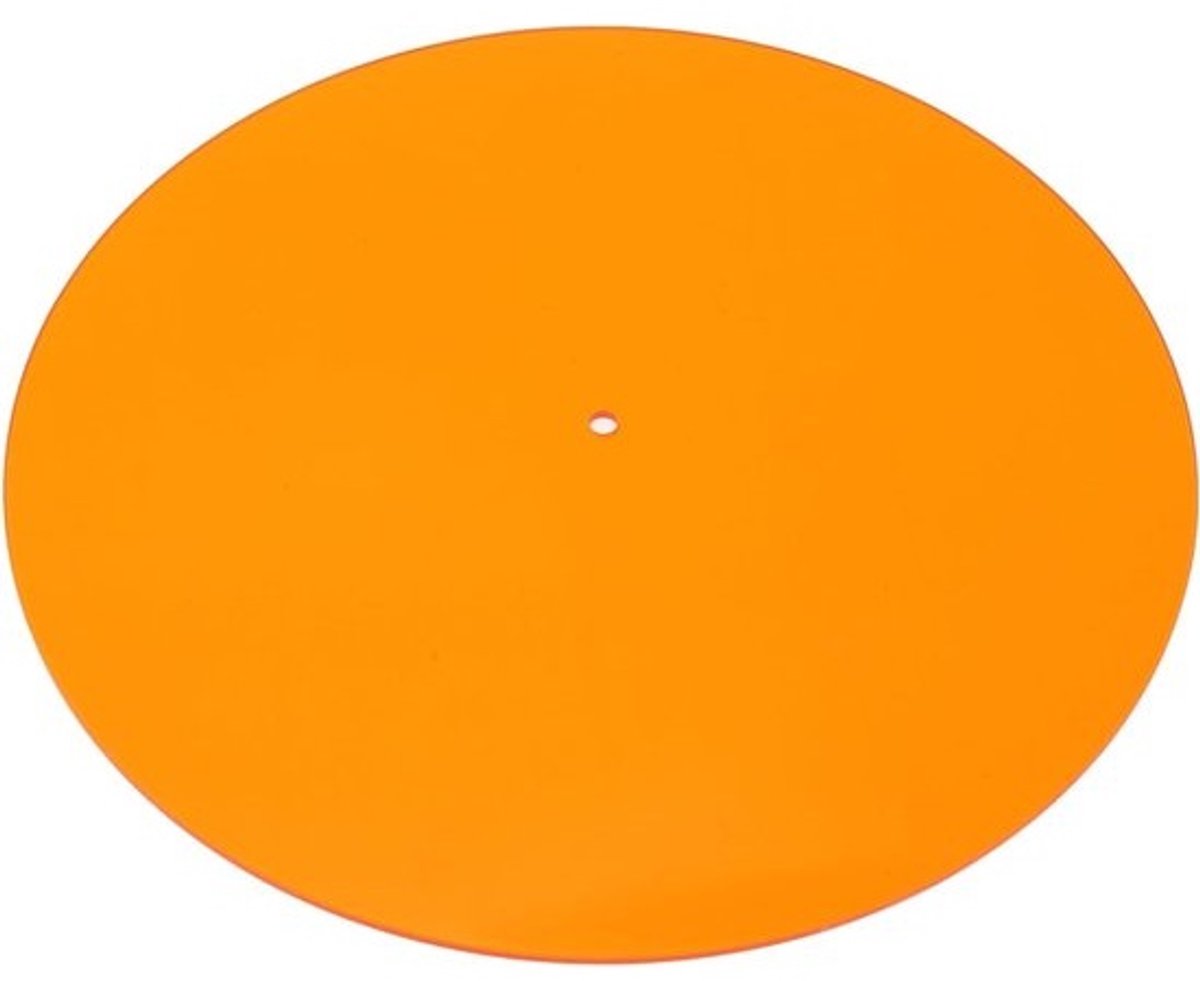 Draaitafel-slipmat - voor platen - vermindert statische ruis - Verbetert de geluidskwaliteit - Antistatisch - 12 inch platenspeler - oranje