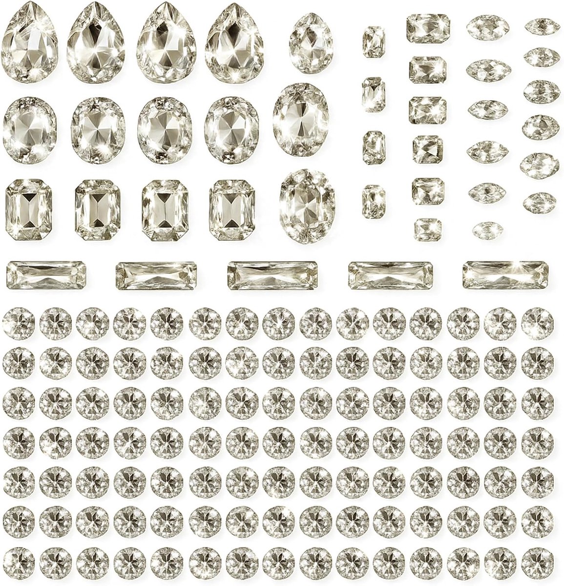 240 stuks witte kristallen strass-steentjes voor kleding, bruidsschoenen, handtassen en creatieve projecten