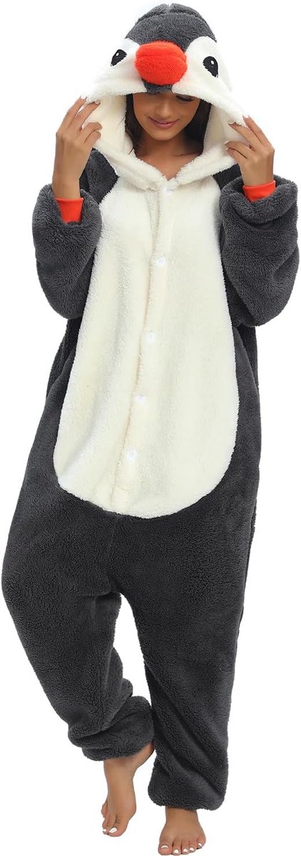 Pyjama voor volwassenen, uniseks, anime, dierenkostuum, cosplay, kostuum, overall, onesie, pyjamaset, panda, nachtkleding, slaapkleding