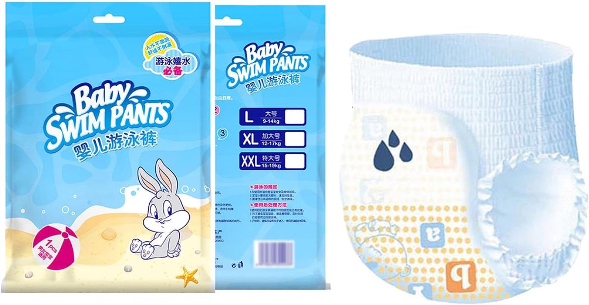 Zwembroek Baby XXL - Waterdicht & Hygiënisch, Geschikt voor Kinderen >12kg (26,5+ lbs) - Ideaal voor Zwemles en Strand