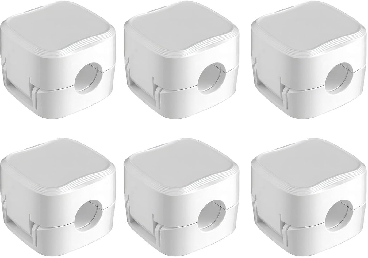 Magnetic Cable Clips, 6pcs Cable Ties Clip Management, Strong Adhesive Desk Cable Holder, Hide Phone Charging Cable - ShopVlot