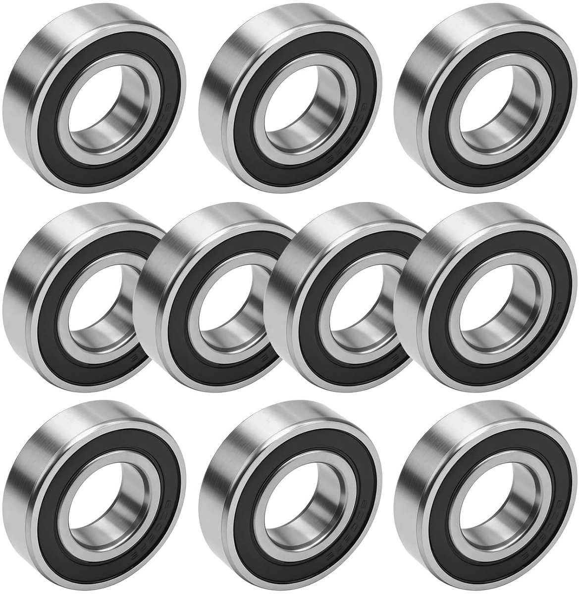 10 stuks kogellagers 25 x 52 x 15 mm, 6205-2RS groefkogellagers, geschikt voor industriële installaties, mechanische - ShopVlot