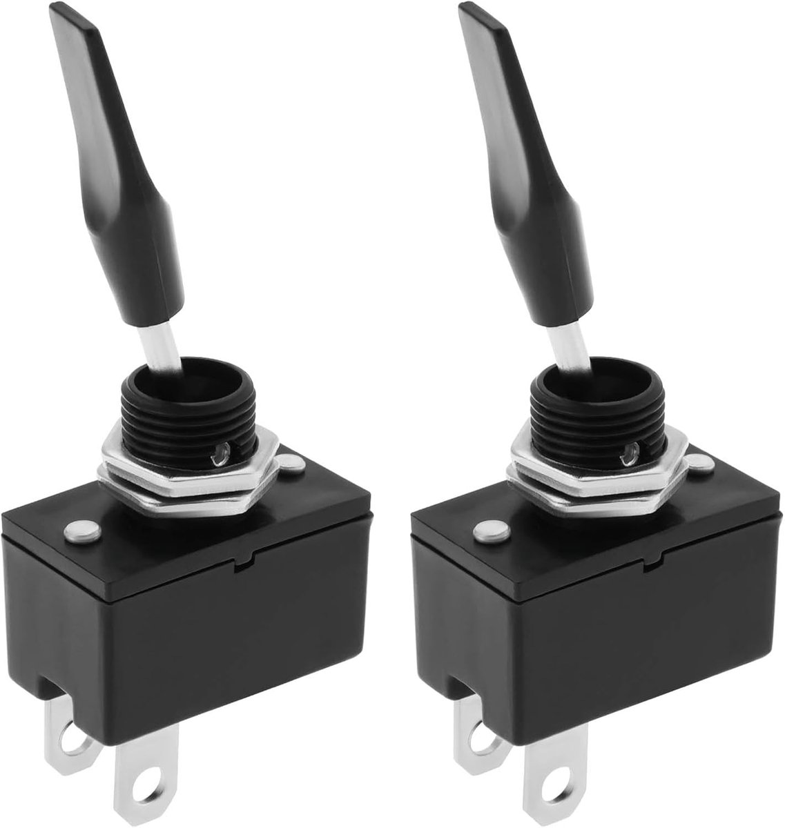 Toggle schakelaar 2-pins - momentair met lange hendel - voor auto-elektrische toepassingen - eenvoudig stroombeheer - ShopVlot