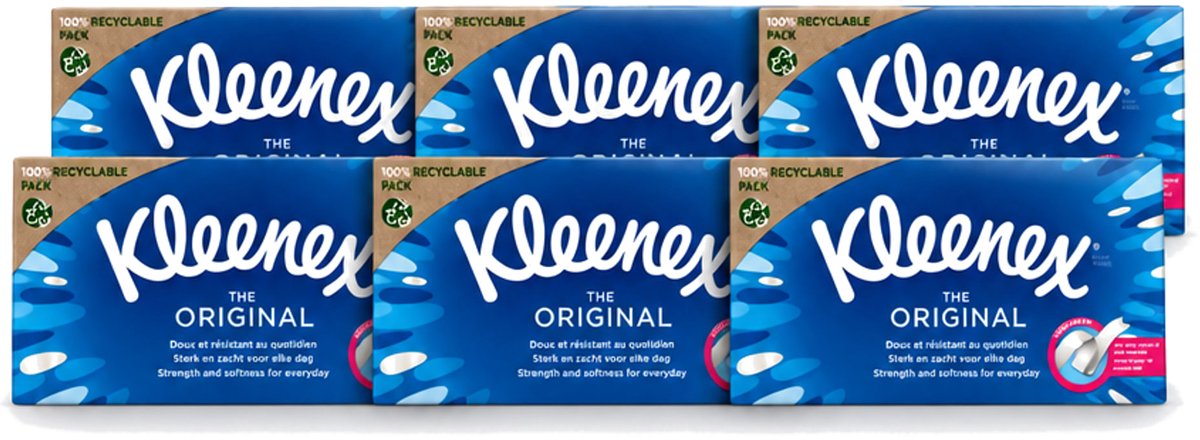 6 x Kleenex - Tissues - The Original - Voor Dagelijks Gebruik - 72 Stuks - Voordeelverpakking - 6 stuks