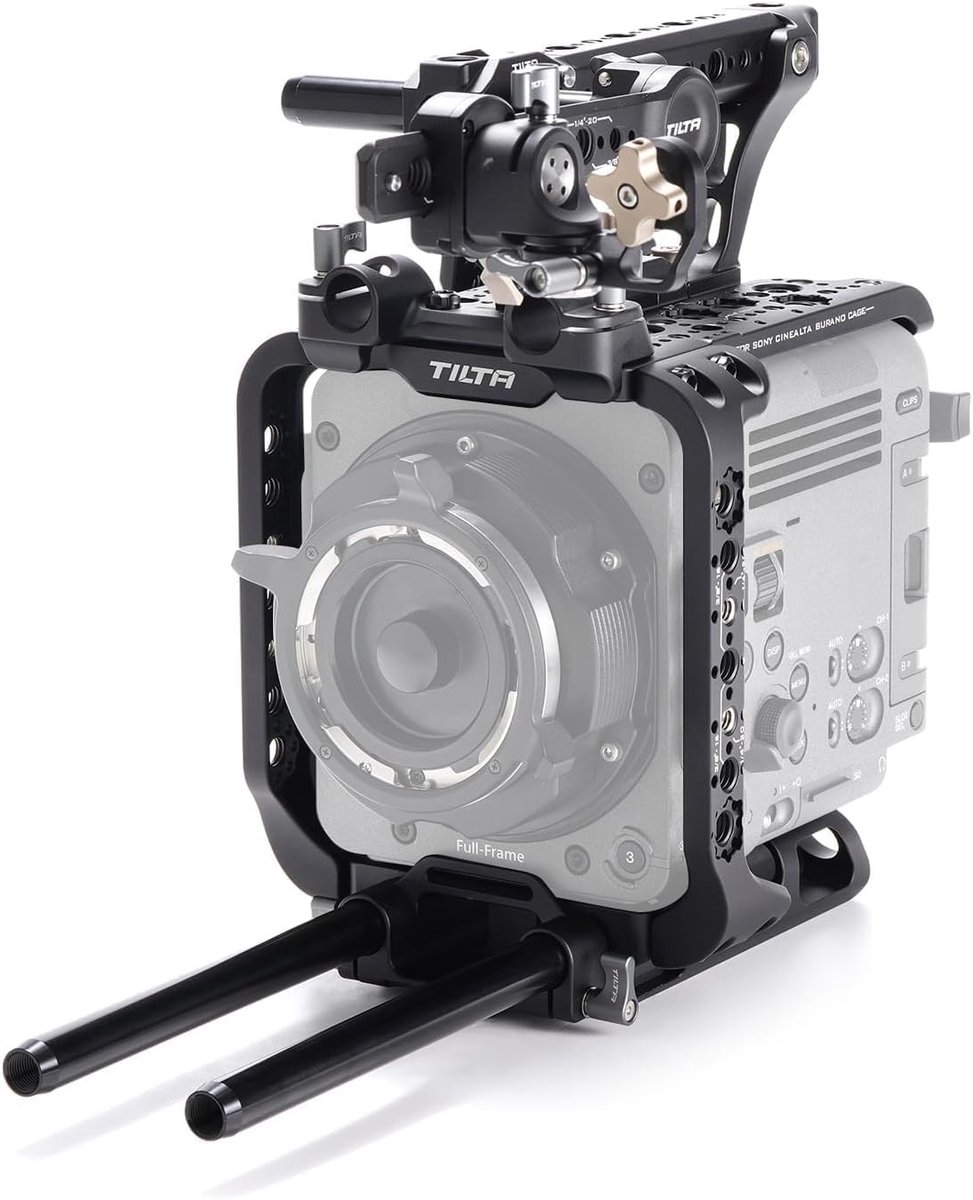 TILTA Camera Cage Compatible with Sony BURANO 8K Digital Cinema Camera with Top Handle and Swivel EVF Bracket Base Set - ShopVlot