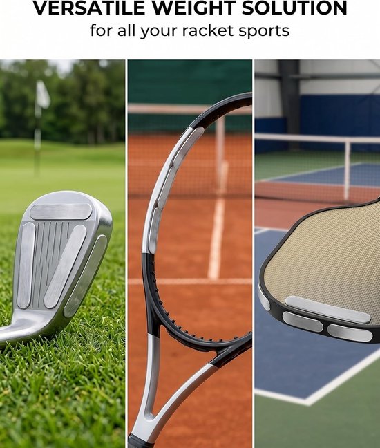 Zwarte Lood Tape voor Tennisrackets - Verhoog Gewicht, Verbeter Spin en Balans voor Tennis, Padel en Pickleball Rackets — afbeelding 2