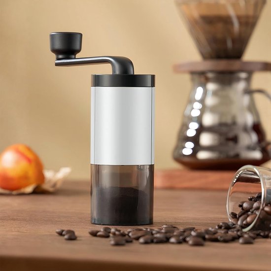 Handmatige Koffiemolen, Draagbare Koffiemolen van Keramiek, Ideaal voor Thuis, Camping en Kantoor, Perfect voor Espresso en Pour Over Koffiezetten — afbeelding 4