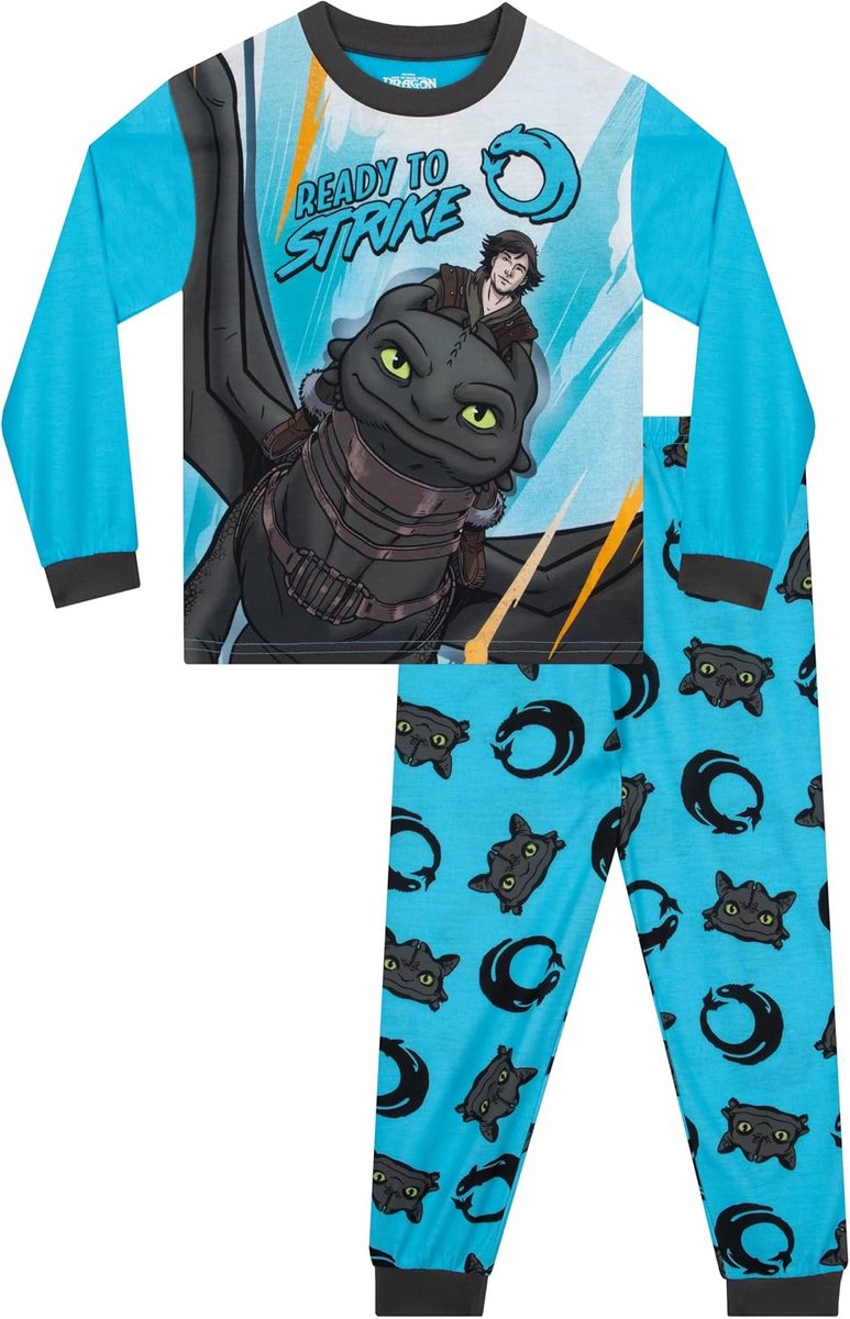 To Train Your Dragon Jongens Pyjama, Lange Mouw Kinderpyjama, Draak Jongens Pjs Set