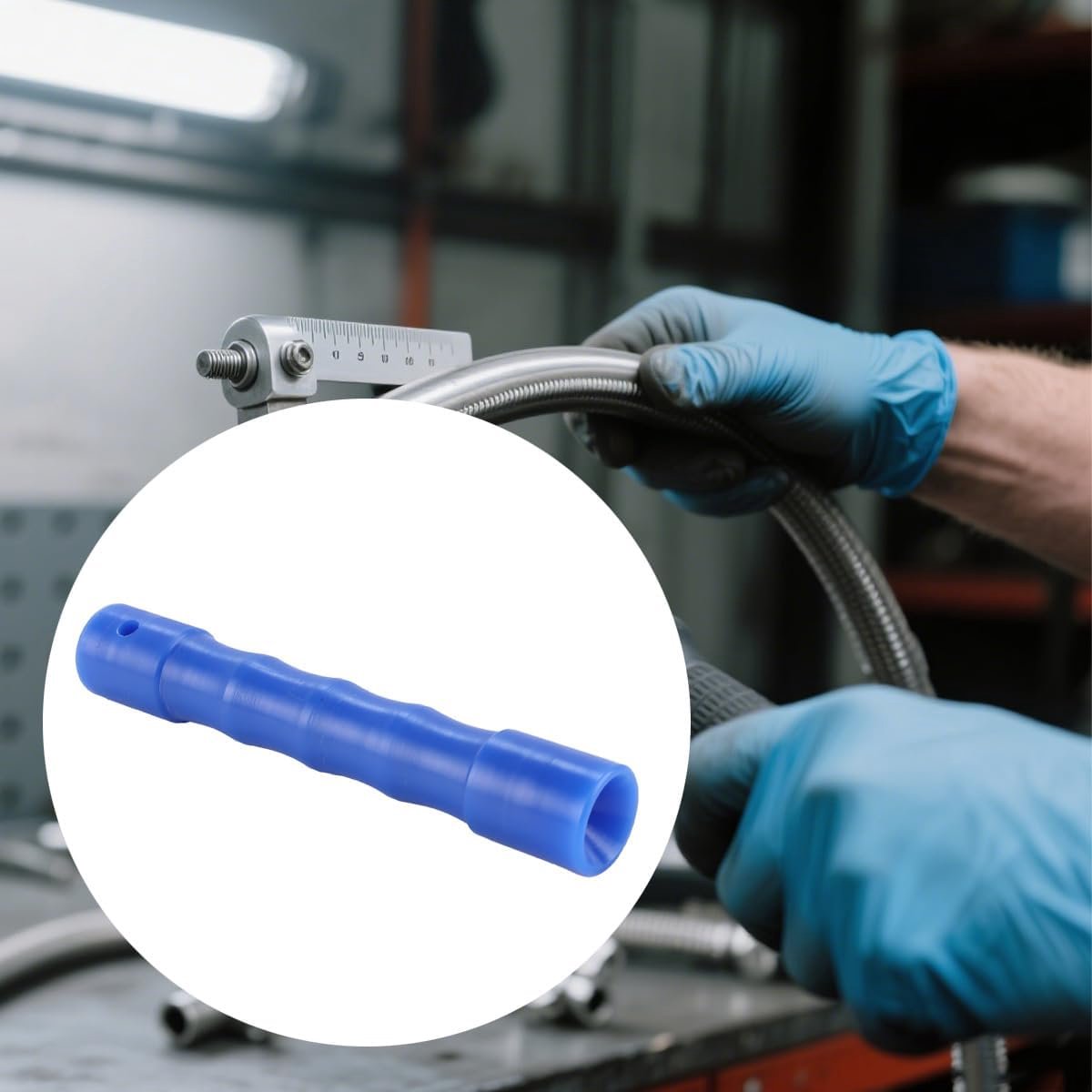 Remleidingrichtgereedschap voor koperen stalen cupro-nikkelbuizen, blauw 13,5 x 2,2 cm, 0,05 kg