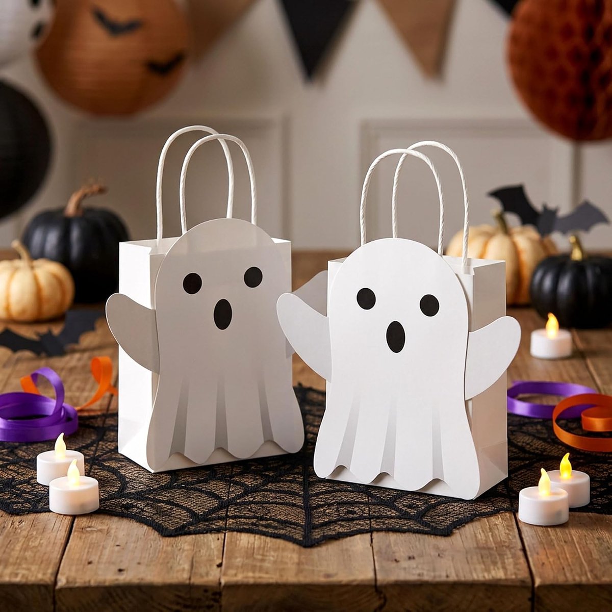 Kleine boe halloween geesten geschenkzakjes gastcadeautjes