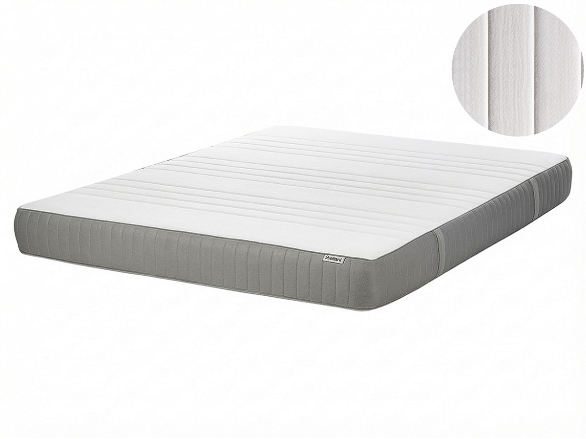 Beliani CHEER - Schuimmatras medium - Wit - 140 x 200 cm - Polyester