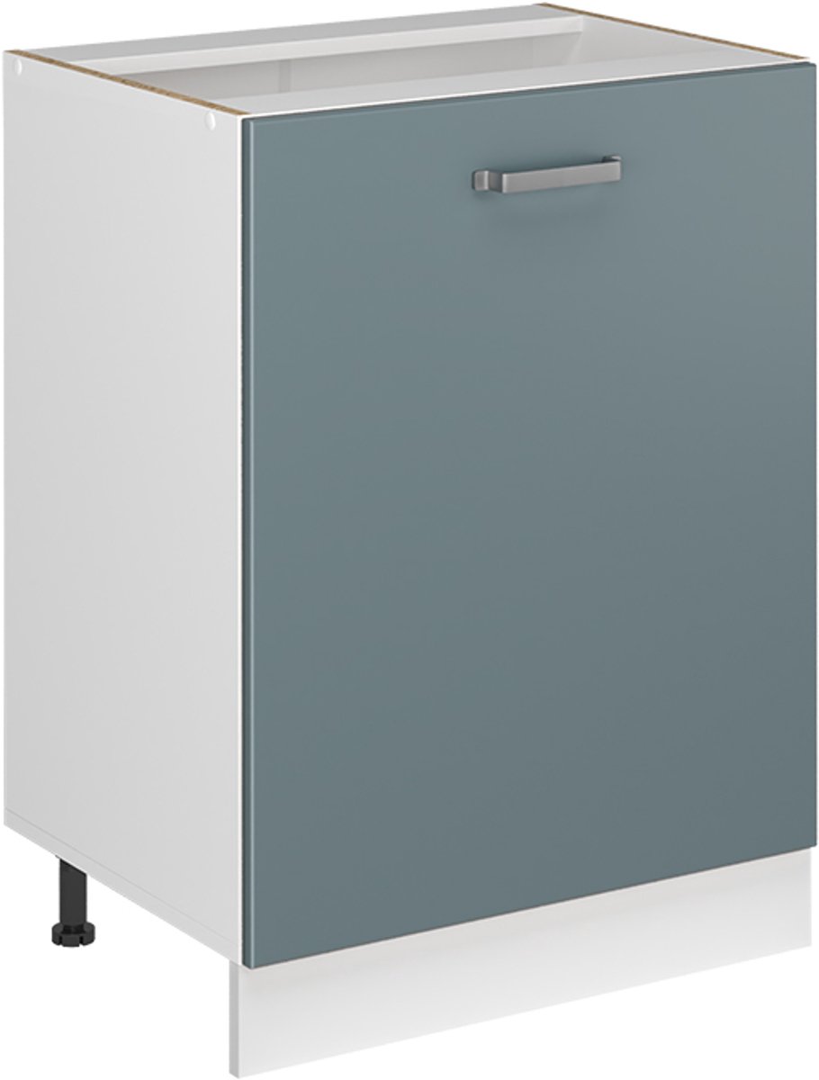 Vicco Keukenonderkast R-Line, Blauw-grijs/Wit, 60 cm met 1 deur zonder werkblad