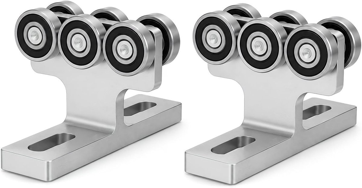 Set van 2 Katten voor T-profiel met 6 Wielen, Geschikt voor 245 kg/540 lbs, Ideaal voor Transport en Verplaatsing