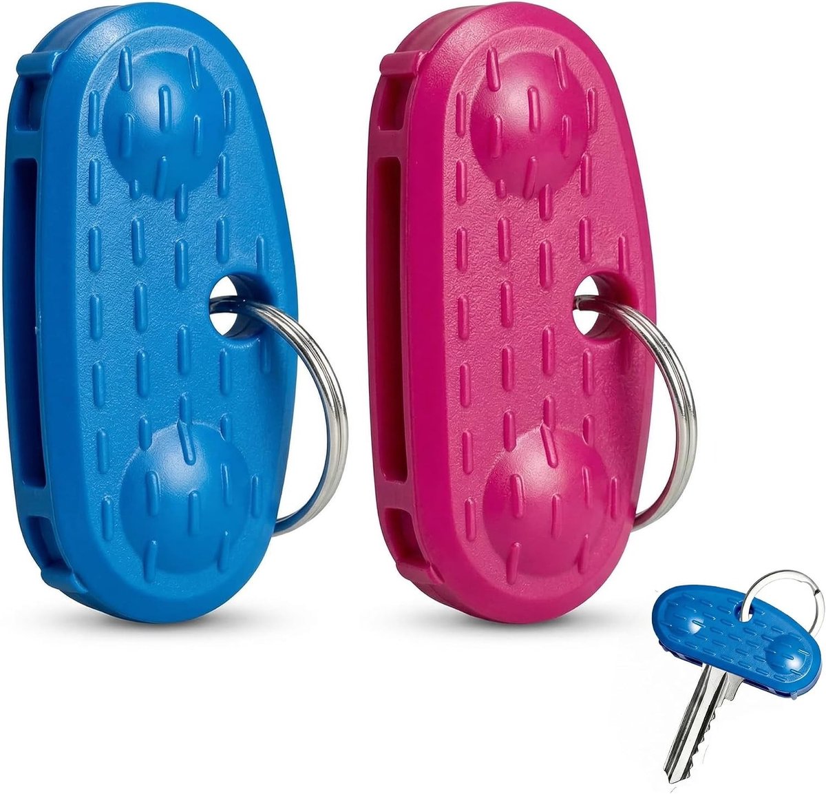 Ergonomische Sleutelhulpmiddelen, Siliconen Antislip Sleutelkappen en Verlengingen voor Senioren en Personen met Zwakke Handen (Blauw Rood)