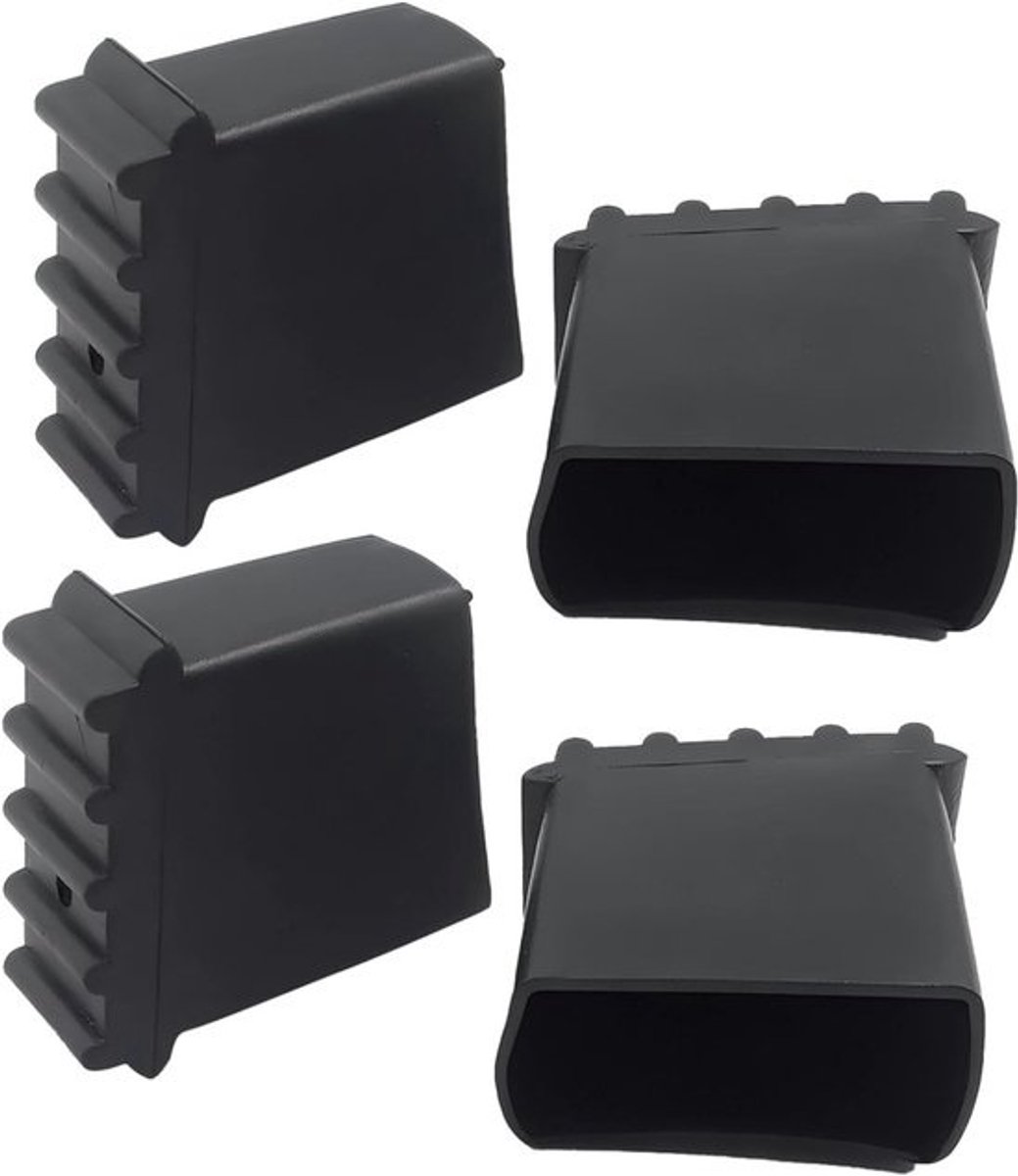 Rubberen voetjes voor ladders 50 x 25 mm - antislipaccessoires voor vouwladders, huishouden en techniek, set van 4 stuks