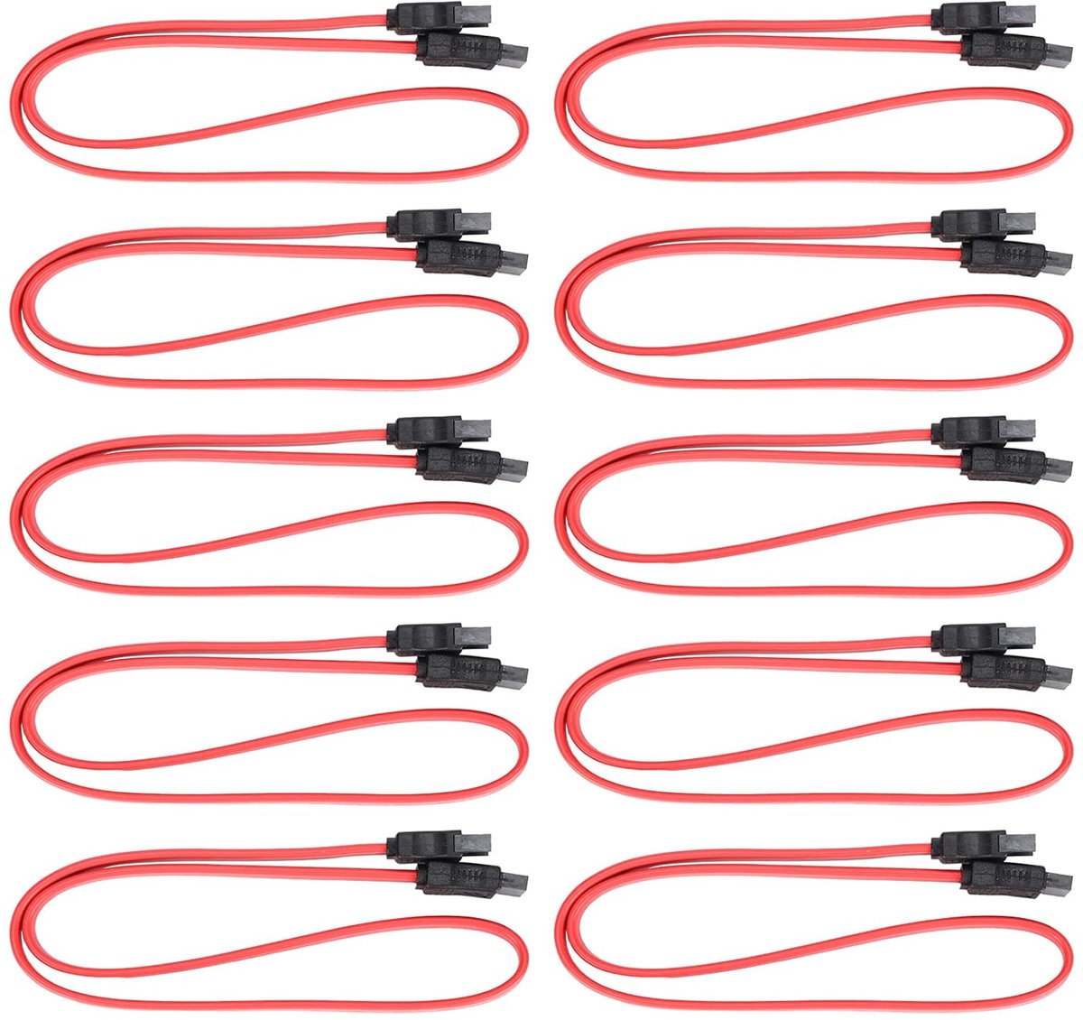10pcs SATA Extension Cable, 50cm 7 Pin Internal SATA Male to SATA Female Extension Cable, SSD Data Extension Cable for - ShopVlot