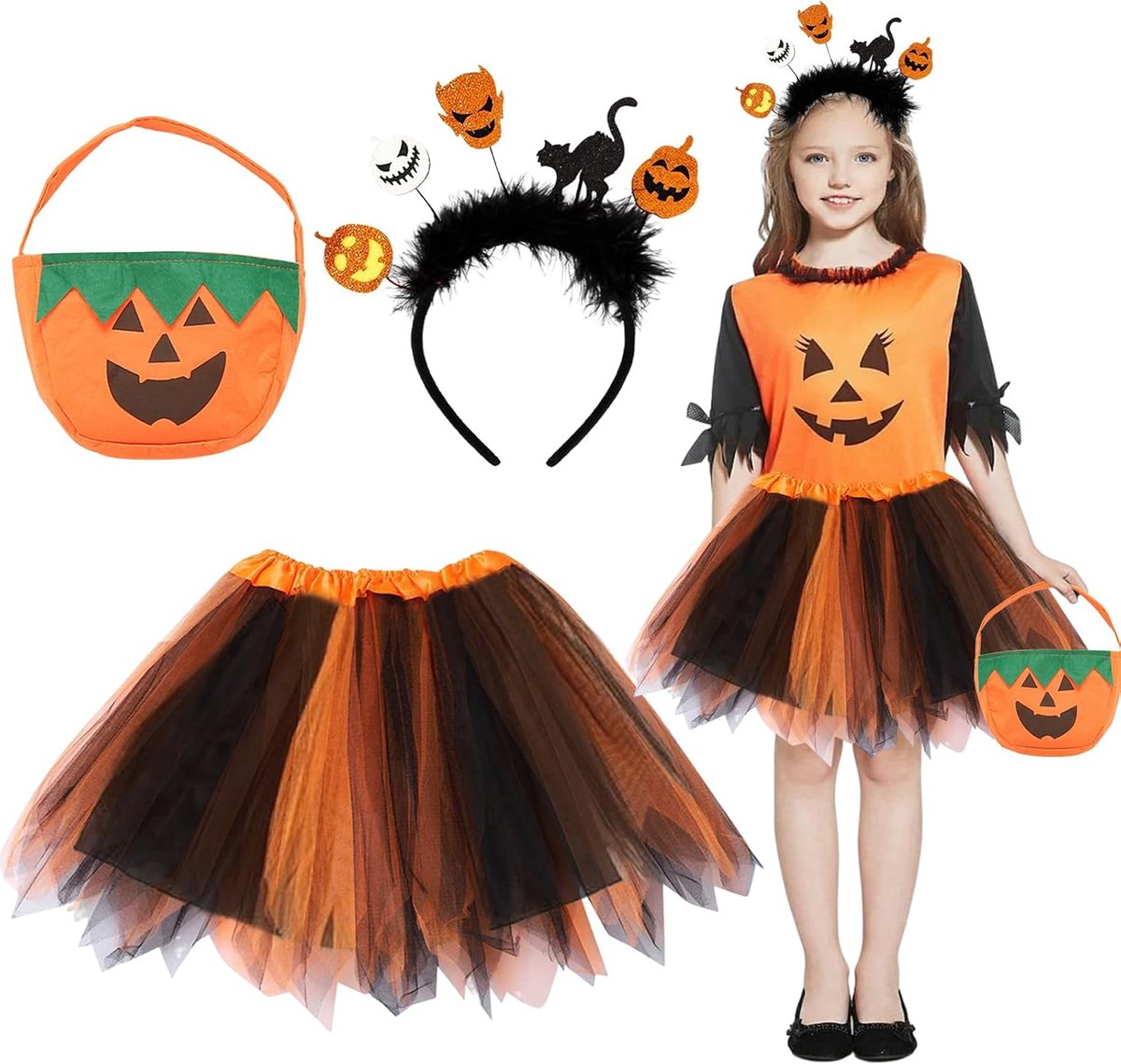 Halloween Costume Girls Witch Costume Girls Halloween Skirt Tulle Skirt Girls Halloween Witch Costume Accessories for - ShopVlot