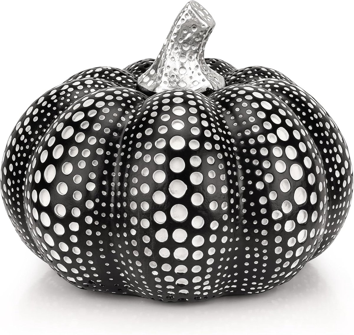 18 cm kunstpompoen, zwarte pompoen, decoratie, Halloween, pompoen