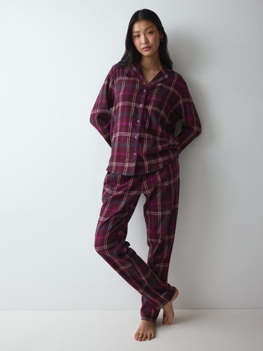 Triumph Boyfriend Pyjama 01 X Checks 10225075 M006 RED - DARK COMBINATION-40