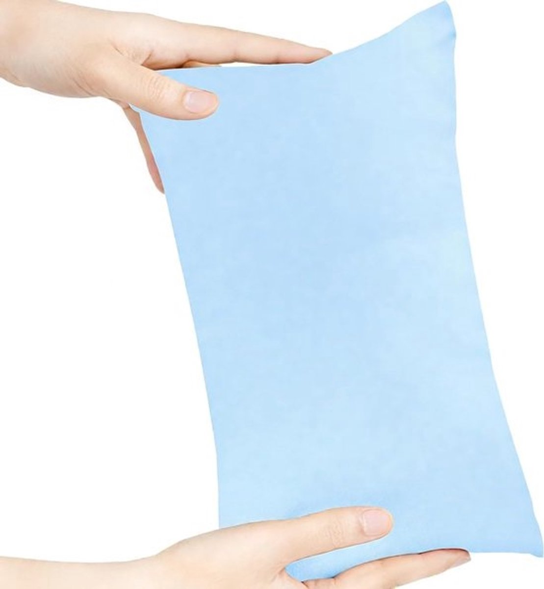 Klein Dutje Kussen in Effen Kleur, voor Peuters en Kinderen, voor Auto, Sofa en Reizen, Lichtblauw