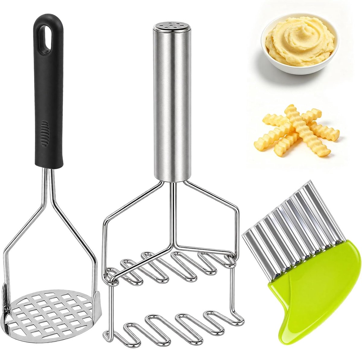 Aardappelstamper roestvrij staal