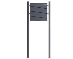 SCHARTEC SBS-SPB-1 design staande brievenbus - antraciet - met krantenvak