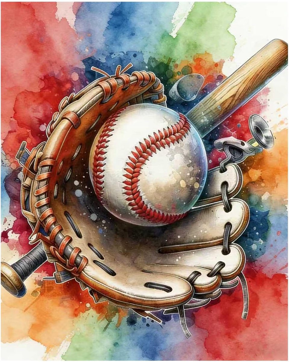 Baseball Schilderen op nummer voor volwassenen, baseball schilderen op nummer, 40 x 50 cm, verf op nummers, voor - ShopVlot