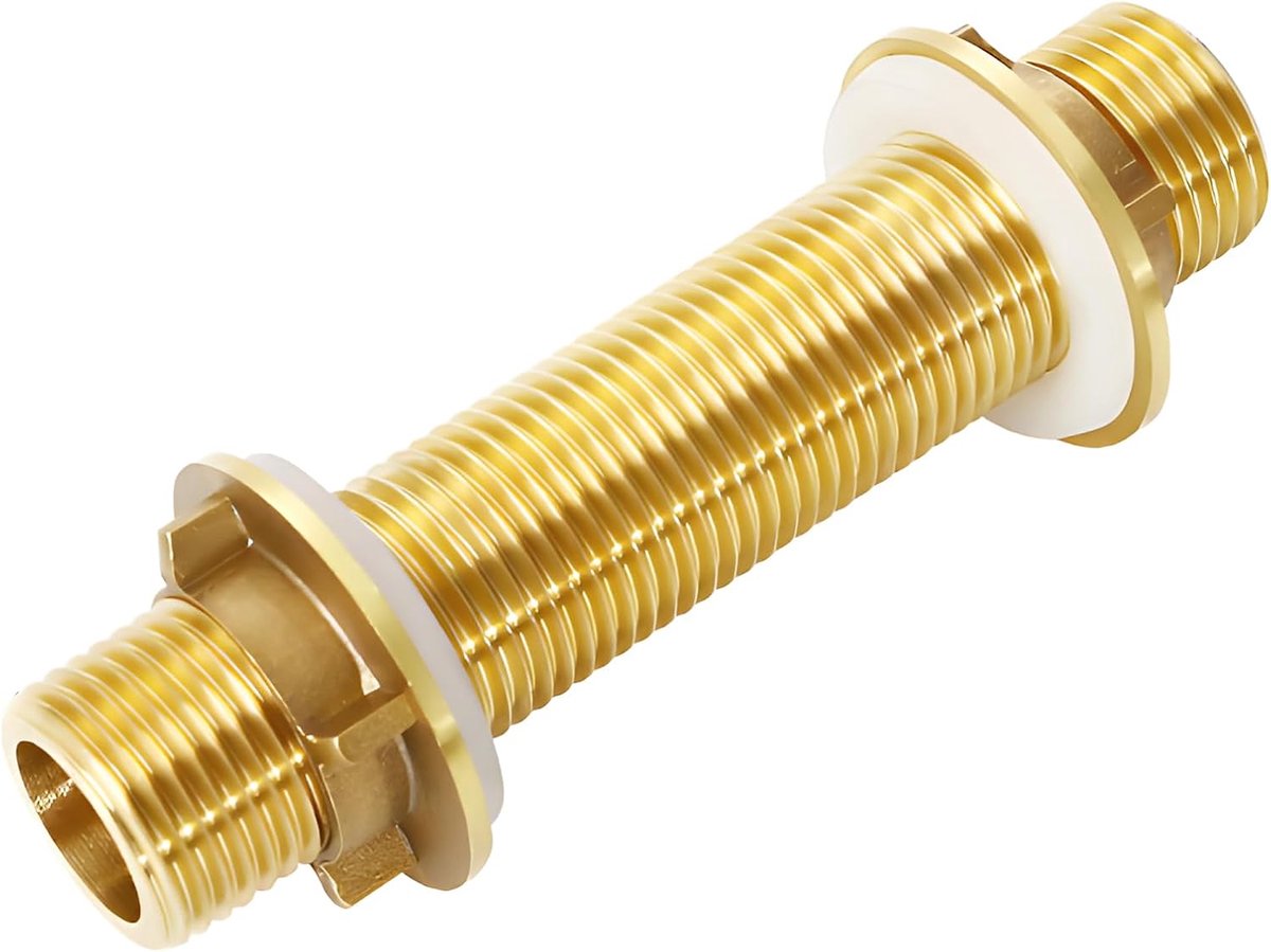 Messing tankinlaat 1/2" - G1/2" - Hoge kwaliteit - Betrouwbare afdichting voor watertanks - ShopVlot