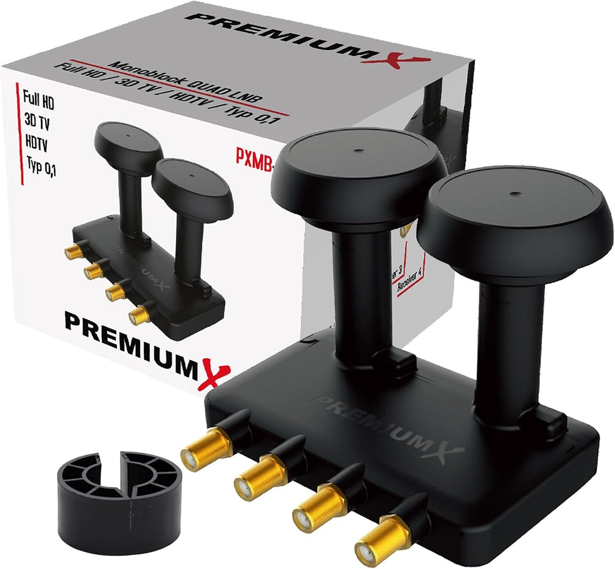 PremiumX Monoblock LNB LNC for Astra and Hotbird - Single - Twin - Quad - ShopVlot